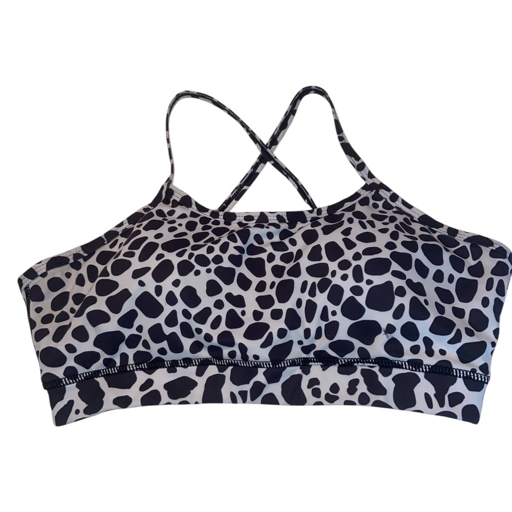 ❤️ SHEIN Black and White Sports Bra Swimwear size M